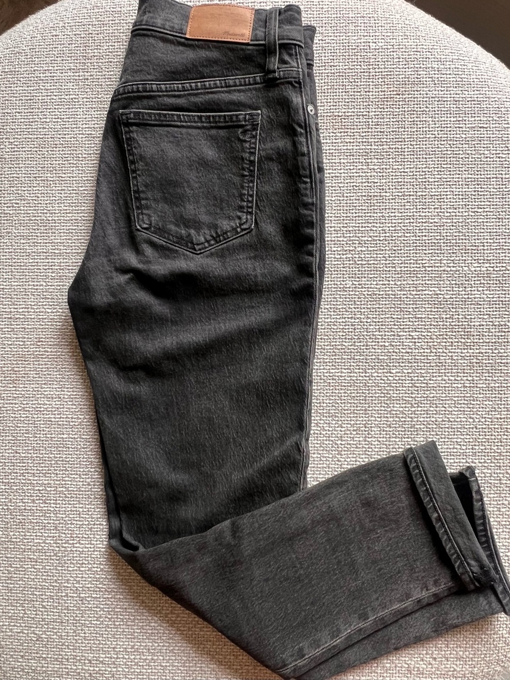 Madewell Slim Straight Jeans Size 25 Washed Black High Rise